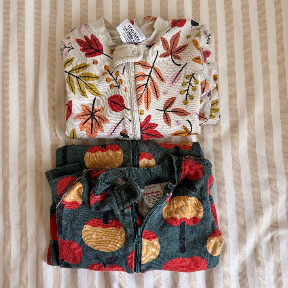 Hanna Andersson Sleeper Pajama Onesies - Bundle of 2